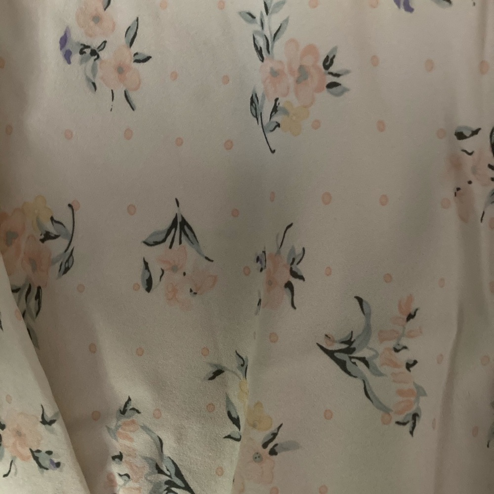Cream floral vintage maxi skirt